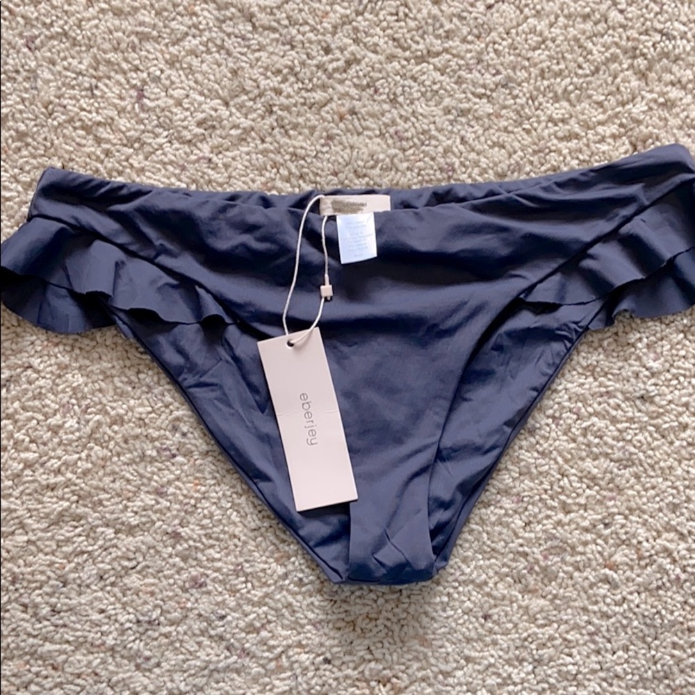 Eberjey Bikini Ruffle Bottoms Grey Medium
